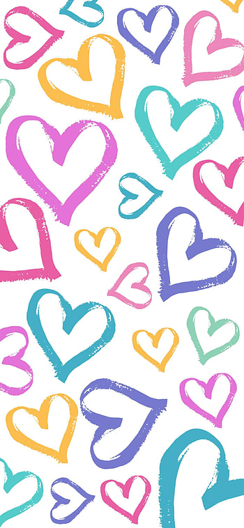 Hearts, colors HD phone wallpaper