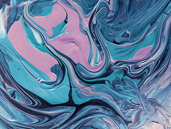 Vibrant abstract painting featuring swirling pastel colors and dynamic textures. HD wallpaper