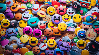 AI-Generated Emoji Extravaganza, AI Art, funny, emoji HD wallpaper