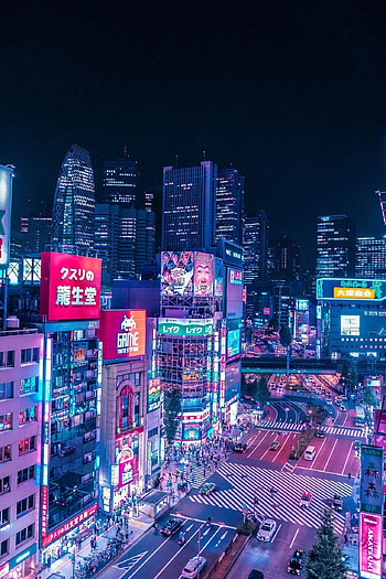 Tokyo, Japanese aesthetics, Nighttime charm, Captivating HD phone wallpaper