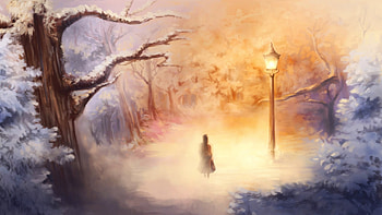 Walk in the Light, forest, dark, light, magical HD wallpaper