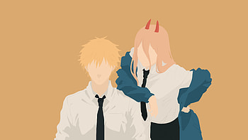 Denji & Power, Power (Chainsaw Man), Denji (Chainsaw Man), Anime, Chainsaw Man HD wallpaper