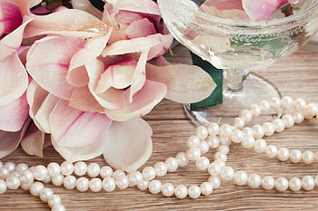 For You, with love, drops, pearls, nature, flowers HD wallpaper