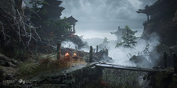Black Myth: Wukong - Mystical Temples and Mist, video game, Black Myth: Wukong HD wallpaper