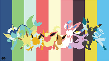 Eevee evolutions collection, Pinning favorite Pokmon, Eevee fan art, Diverse backgrounds HD wallpaper