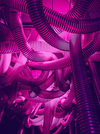 Violet, Dark, Neon, Backlight, Illumination, Purple, Pipes, Tubing HD phone wallpaper