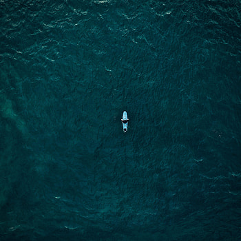 Nature, Water, Sea, Waves, View From Above, Boat HD phone wallpaper