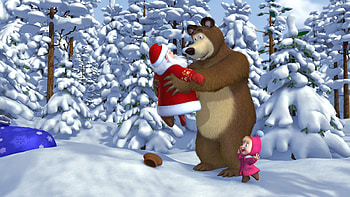 Cartoon, Masha And The Bear HD wallpaper