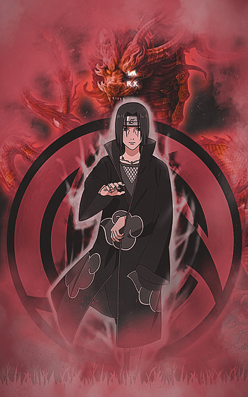 itachi, naruto, art, susano, dragon, anime HD phone wallpaper