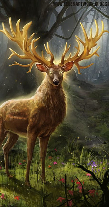 deer, art HD phone wallpaper