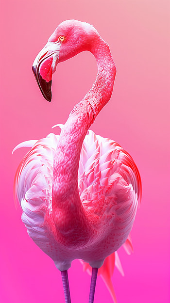 Neon Flamingo Glow - This Vibrant !, neon HD phone wallpaper