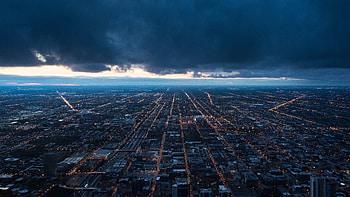 Top View Of Buildings Lights , buildings, graphy, lights HD wallpaper