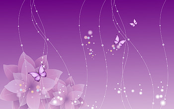 Purple flowers and butterflies , Purple flowers and butterflies Digital Art HD wallpaper