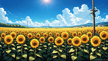 Sunflower Field, flower, outdoor, sky, cloud HD wallpaper