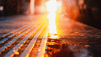 Gold lights, Urban blur, resolution, Visual ambiance HD wallpaper