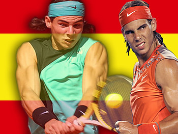 Rafael Nadal, spain, rafael, spain flag, cool, tennis, nike, flag, nadal HD wallpaper