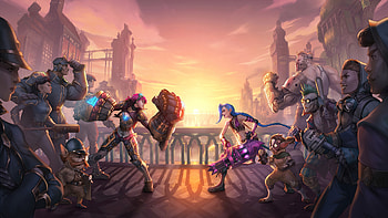 Vi vs. Jinx, League of Legends, , Epic battles HD wallpaper