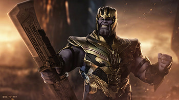 Thanos, art , Marvel artwork, Cosmic villain HD wallpaper