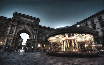 Merry-go-round, Florence carousel, Dennis Ottink HD wallpaper