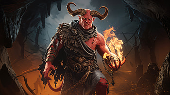 Ifrit: Stunning Ultra of the Legendary Fire Spirit, Ifrit, demon, fantasy, fire, chain HD wallpaper
