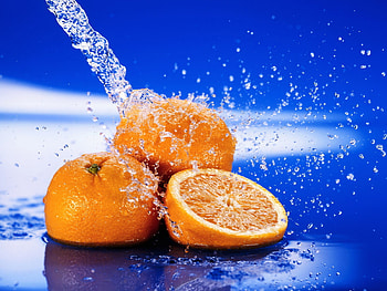 Fruits, Water, Food, Oranges HD wallpaper