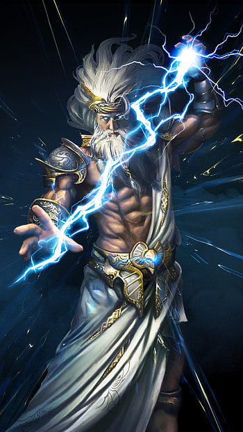 Zeus, art, cartoon HD phone wallpaper