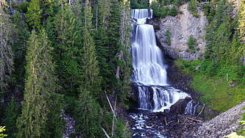 Alexander Falls, Squamish, British Columbia, trees, cascades, river, canada, rocks HD wallpaper