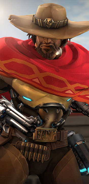 McCree, Overwatch on Samsung Galaxy, Q , Stunning visuals HD phone wallpaper
