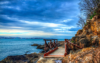 Nature, Bridge, r, Bay, Spain HD wallpaper