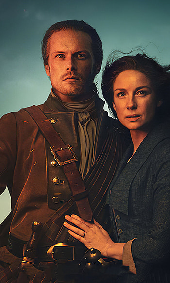Outlander TV series, Epic adventure, Captivating characters, Vibrant visuals HD phone wallpaper