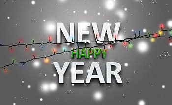Holidays, New Year, Inscription, Garland, Shimmer, Flicker HD wallpaper