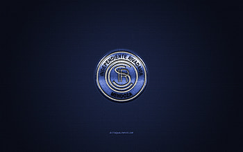 Independiente Rivadavia, Argentine football club, blue logo, blue carbon fiber background, Primera B Nacional, football, Mendoza, Argentina, Independiente Rivadavia logo HD wallpaper