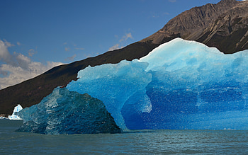 Melting glacier, Blue ice, Nature , Serene landscapes HD wallpaper
