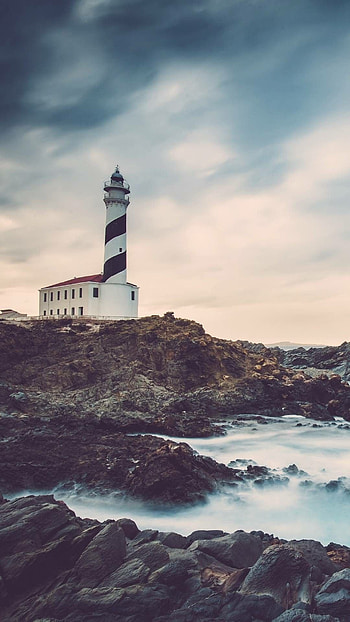 Favaritx, Lighthouses HD phone wallpaper