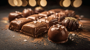 Artisanal Chocolate: Velvet Truffle Bliss HD wallpaper