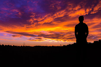 Sunset, Sky, Night, Dark, Silhouette HD wallpaper