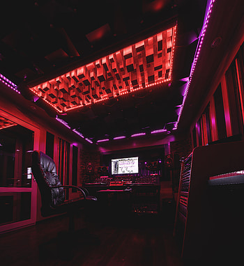 Sound Recording, Music, Dark, Neon, Studio HD phone wallpaper