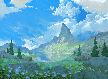 The Ellirian Isles - Lake Ilosta, artistic, landscape HD wallpaper