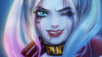 Harley Quinnart , harley-quinn, superheroes, digital-art, artwork HD wallpaper