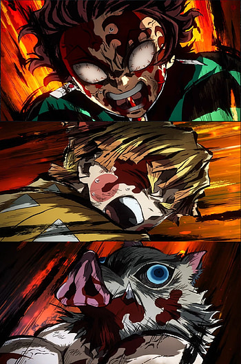 The great trio, demonslayer, demon, Slayer, anime HD phone wallpaper