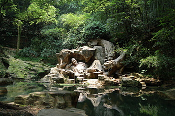 Ji Hong, hong, ji, forest, statue HD wallpaper