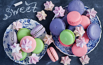Macarons, sweet, tasty, food HD wallpaper