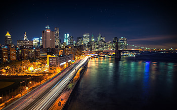 Manhattan Nights, world, manhattan, city, lights HD wallpaper