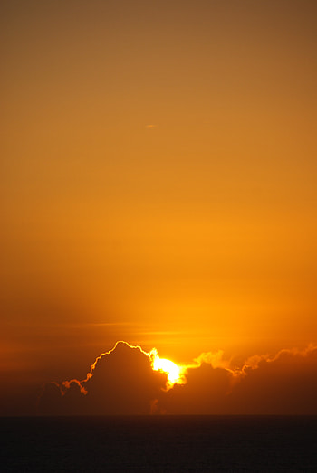 Nature, Sunset, Sun, Clouds, Horizon, Glow HD phone wallpaper