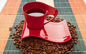 Red Cup of Coffee, red, coffee, cup, drink, definition HD wallpaper
