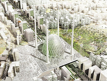 eco masjid, islam, future, mosque, saudi HD wallpaper