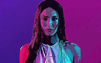 Megan Fox, , vector art, Megan Fox drawing, creative art, Megan Fox art, vector drawing, Megan Fox portrait HD wallpaper