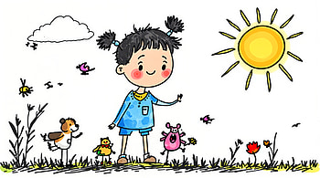 Cute Sunshine Moments: A Ultra, cute, sunshine, child, nature, Animal HD wallpaper