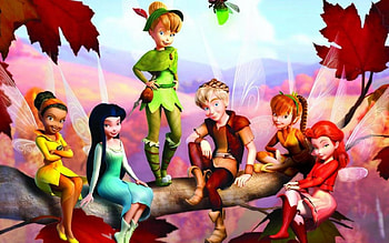 tinker bell and friends, tinker bell, friends, tree, enjoy HD wallpaper