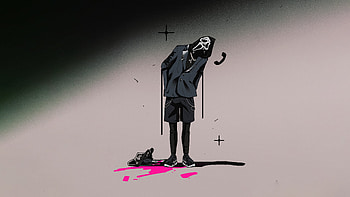 The Ghostface , ghost, artist, artwork, digital-art, artstation HD wallpaper
